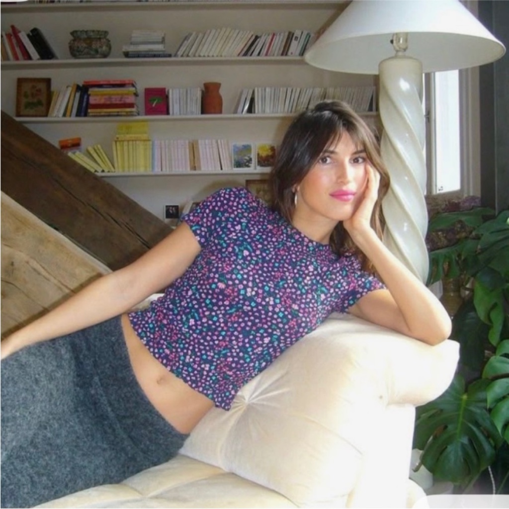 Rouje Aurelio Top In Blue Floral — image 3 of 7